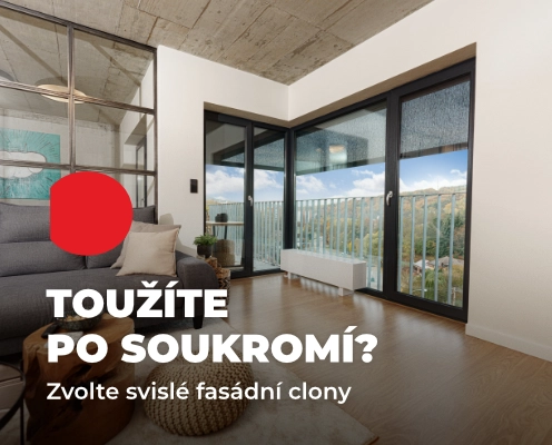 Svislé fasádní clony